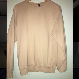 H&M Beige/tan crew neck